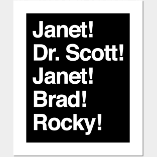 The Rocky Horror Janet, Dr. Scott, Janet, Brad, Rocky Posters and Art